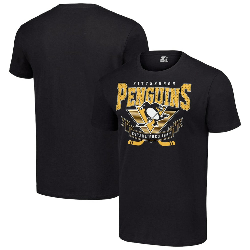 Pittsburgh Penguins Starter Team Logo Graphic T-Shirt - Black - NHL