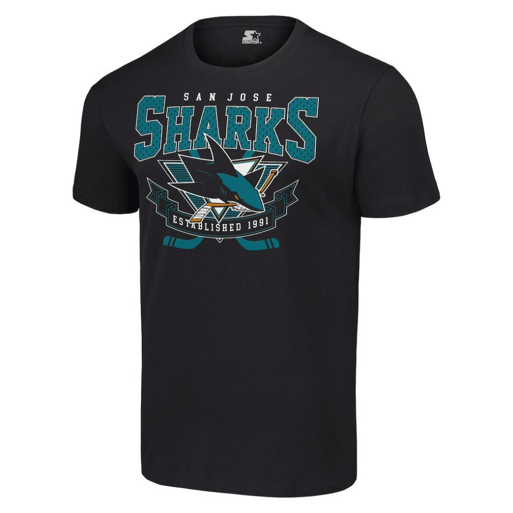San Jose Sharks Starter Team Logo Graphic T-Shirt - Black - NHL
