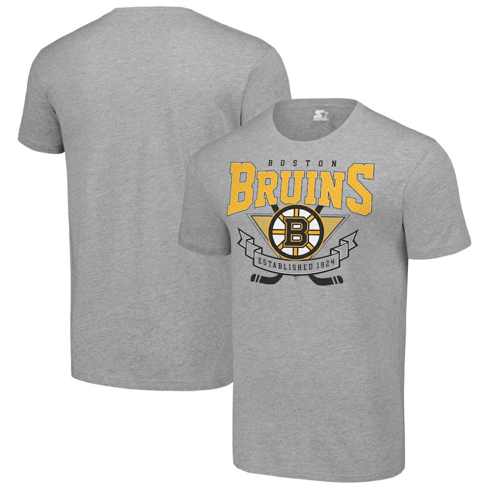 Boston Bruins Starter Team Logo Graphic T-Shirt - Heather Gray - NHL