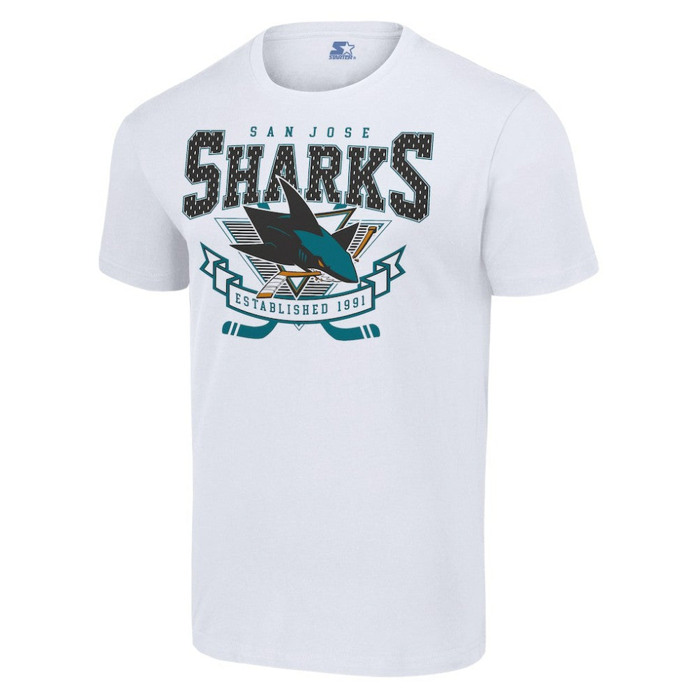 San Jose Sharks Starter Team Logo Graphic T-Shirt - White - NHL