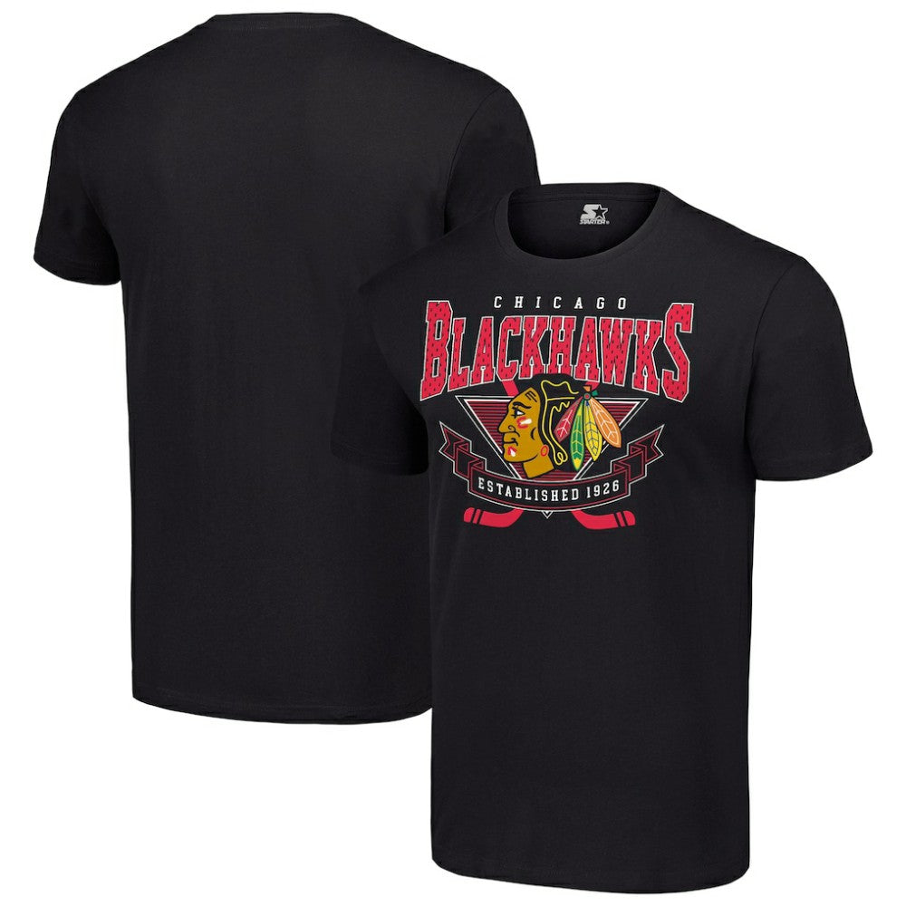 Chicago Blackhawks Starter Team Logo Graphic T-Shirt - Black - NHL