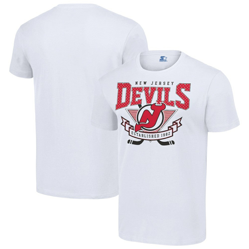 New Jersey Devils Starter Team Logo Graphic T-Shirt - White - NHL