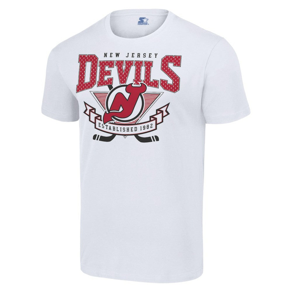 New Jersey Devils Starter Team Logo Graphic T-Shirt - White - NHL