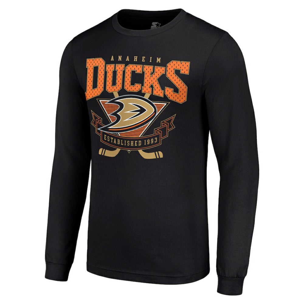 Anaheim Ducks Starter Team Logo Graphic Long Sleeve T-Shirt - Black - NHL