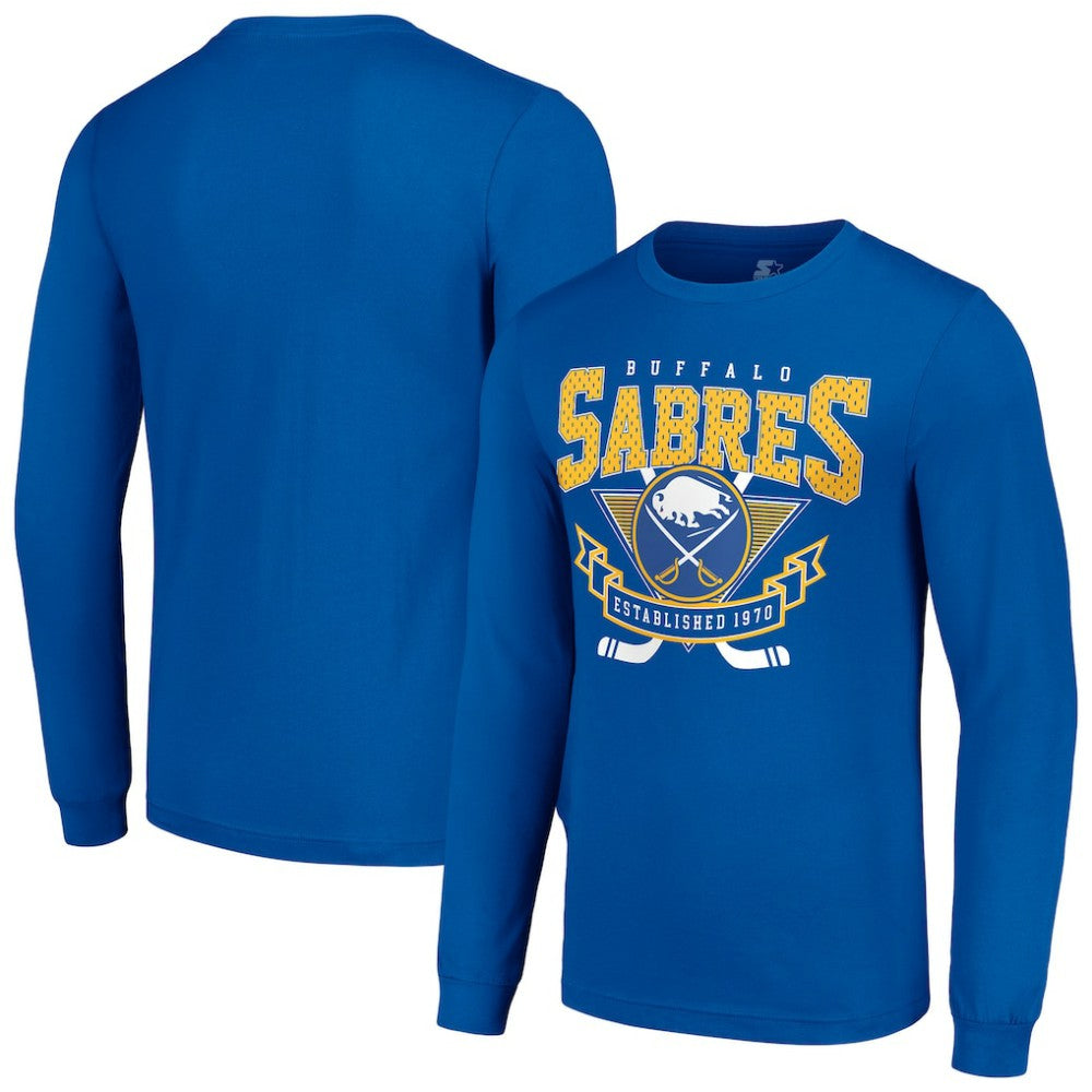 Buffalo Sabres Starter Team Logo Graphic Long Sleeve T-Shirt - Royal - NHL