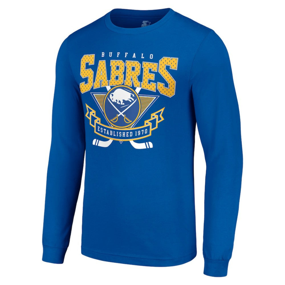 Buffalo Sabres Starter Team Logo Graphic Long Sleeve T-Shirt - Royal - NHL