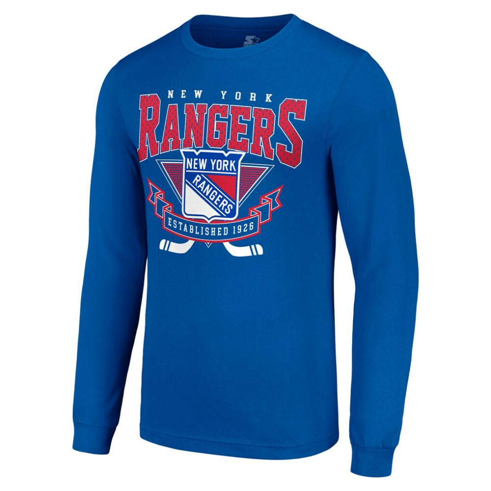 New York Rangers Starter Team Logo Graphic Long Sleeve T-Shirt - Blue - NHL