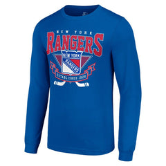 New York Rangers Starter Team Logo Graphic Long Sleeve T-Shirt - Blue - NHL