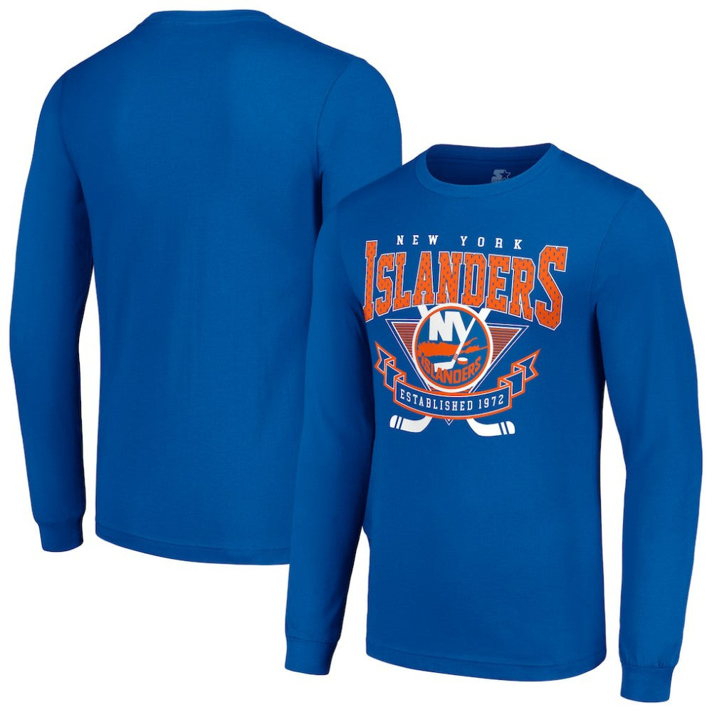 New York Islanders Starter Team Logo Graphic Long Sleeve T-Shirt - Royal - NHL