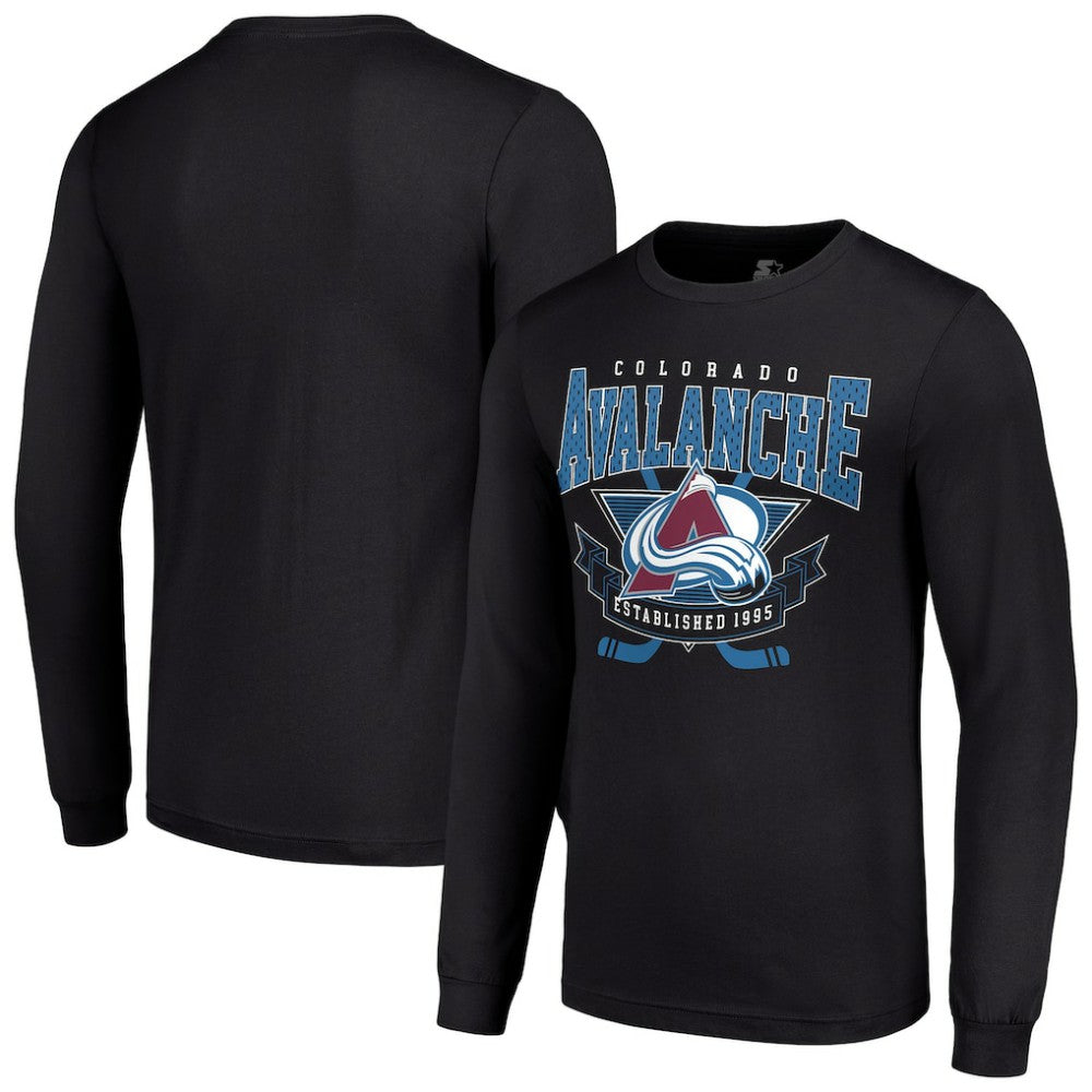 Colorado Avalanche Starter Team Logo Graphic Long Sleeve T-Shirt - Black - NHL