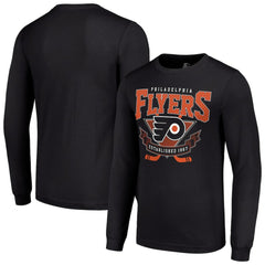 Philadelphia Flyers Starter Team Logo Graphic Long Sleeve T-Shirt - Black - NHL