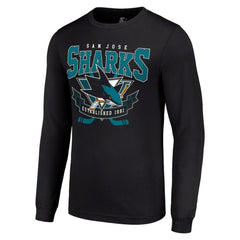 San Jose Sharks Starter Team Logo Graphic Long Sleeve T-Shirt - Black - NHL