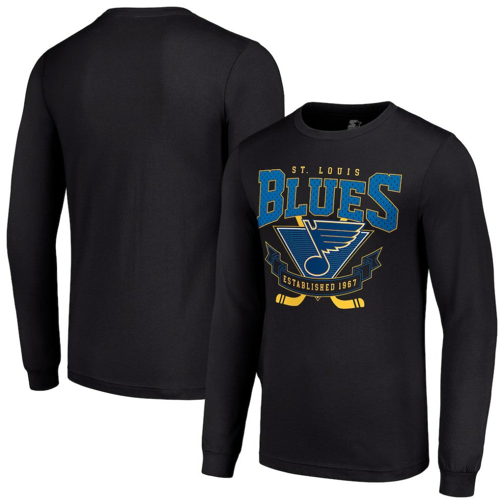 St. Louis Blues Starter Team Logo Graphic Long Sleeve T-Shirt - Black - NHL