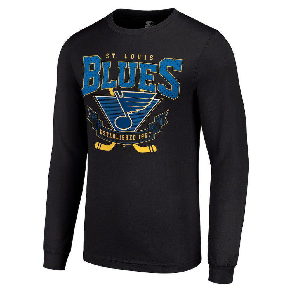 St. Louis Blues Starter Team Logo Graphic Long Sleeve T-Shirt - Black - NHL