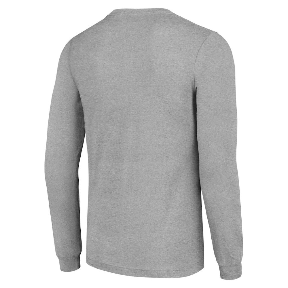 New York Islanders Starter '80s Inspired Team Logo Long Sleeve T-Shirt - Heather Gray - NHL