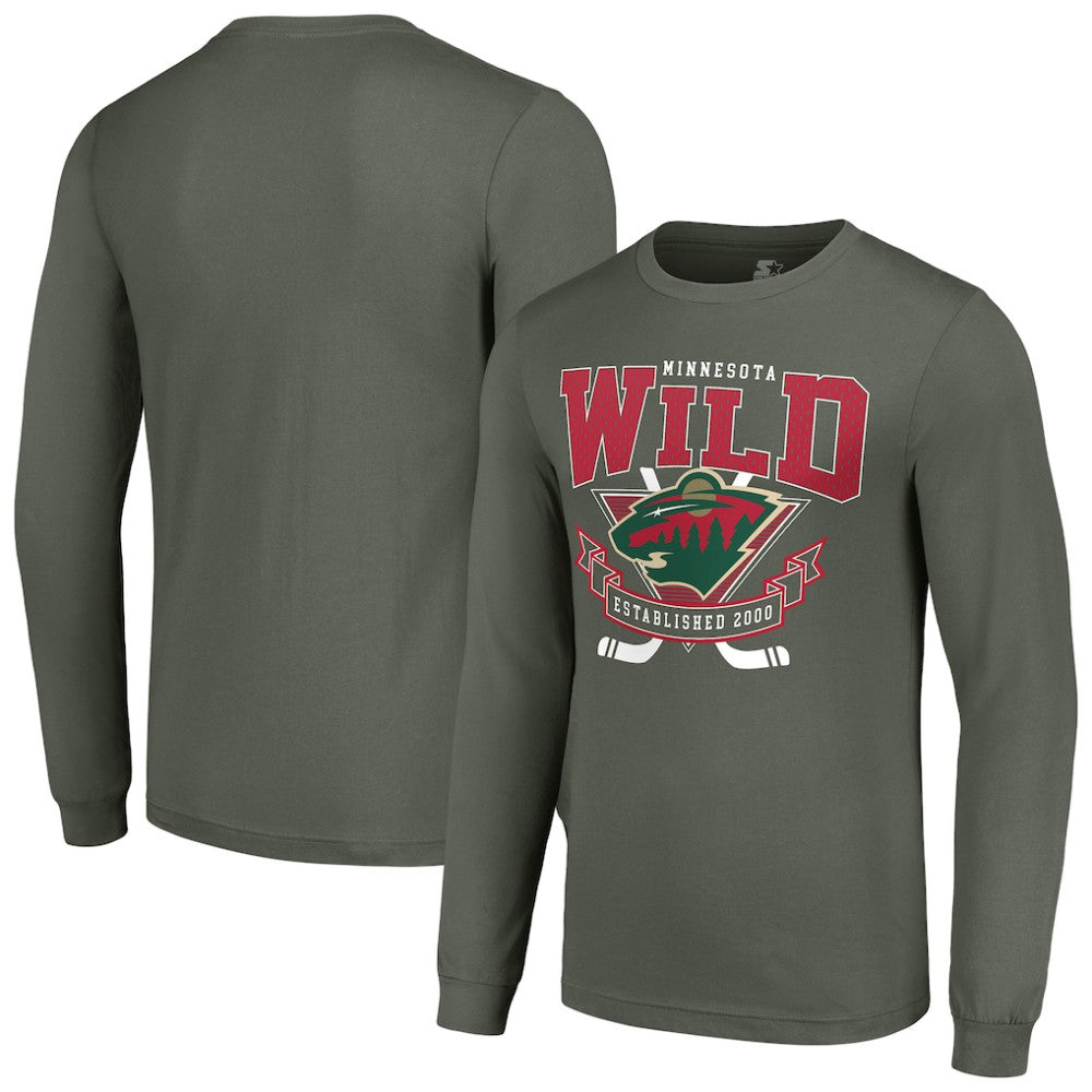 Minnesota Wild Starter Team Logo Graphic Long Sleeve T-Shirt - Olive - NHL