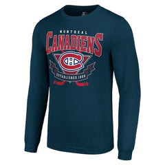 Montreal Canadiens Starter Team Logo Graphic Long Sleeve T-Shirt - Navy - NHL