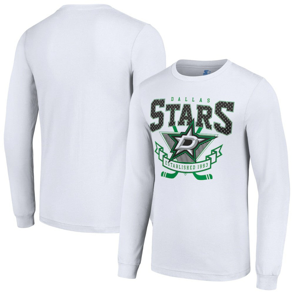 Dallas Stars Starter Team Logo Graphic Long Sleeve T-Shirt - White - NHL