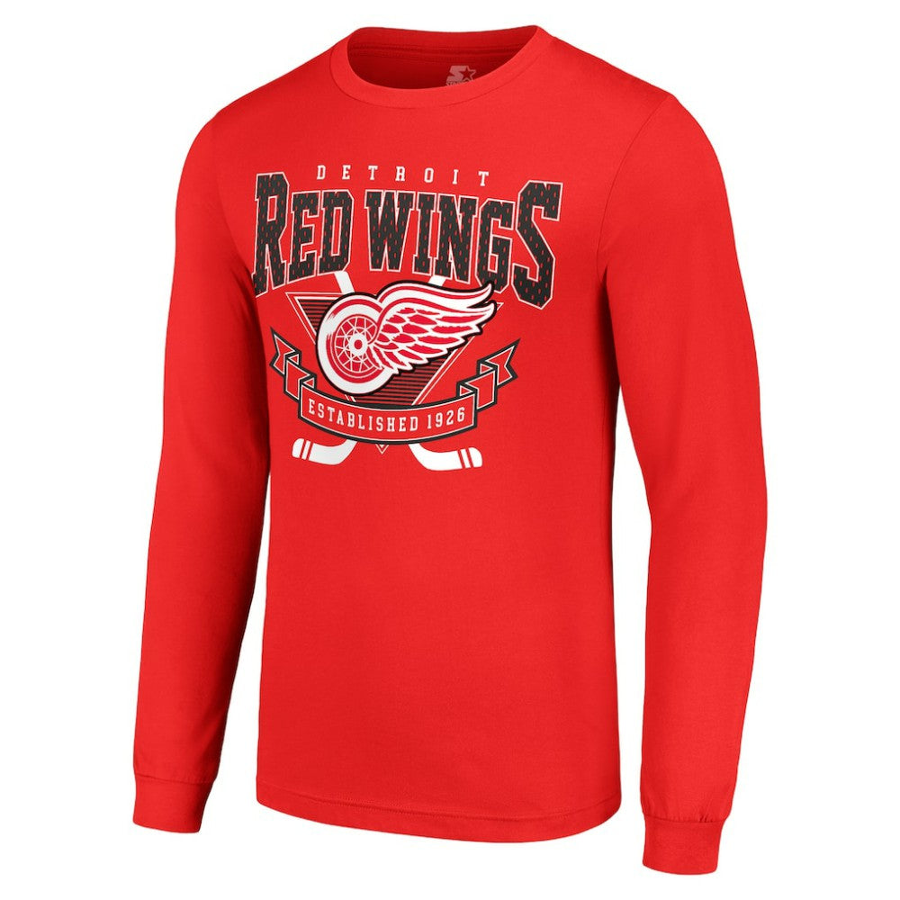 Detroit Red Wings Starter Team Logo Graphic Long Sleeve T-Shirt - Red - NHL
