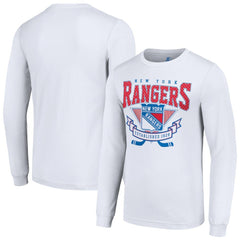 New York Rangers Starter Team Logo Graphic Long Sleeve T-Shirt - White - NHL
