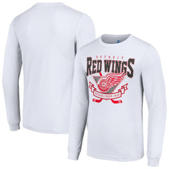 Detroit Red Wings Starter Team Logo Graphic Long Sleeve T-Shirt - White - NHL