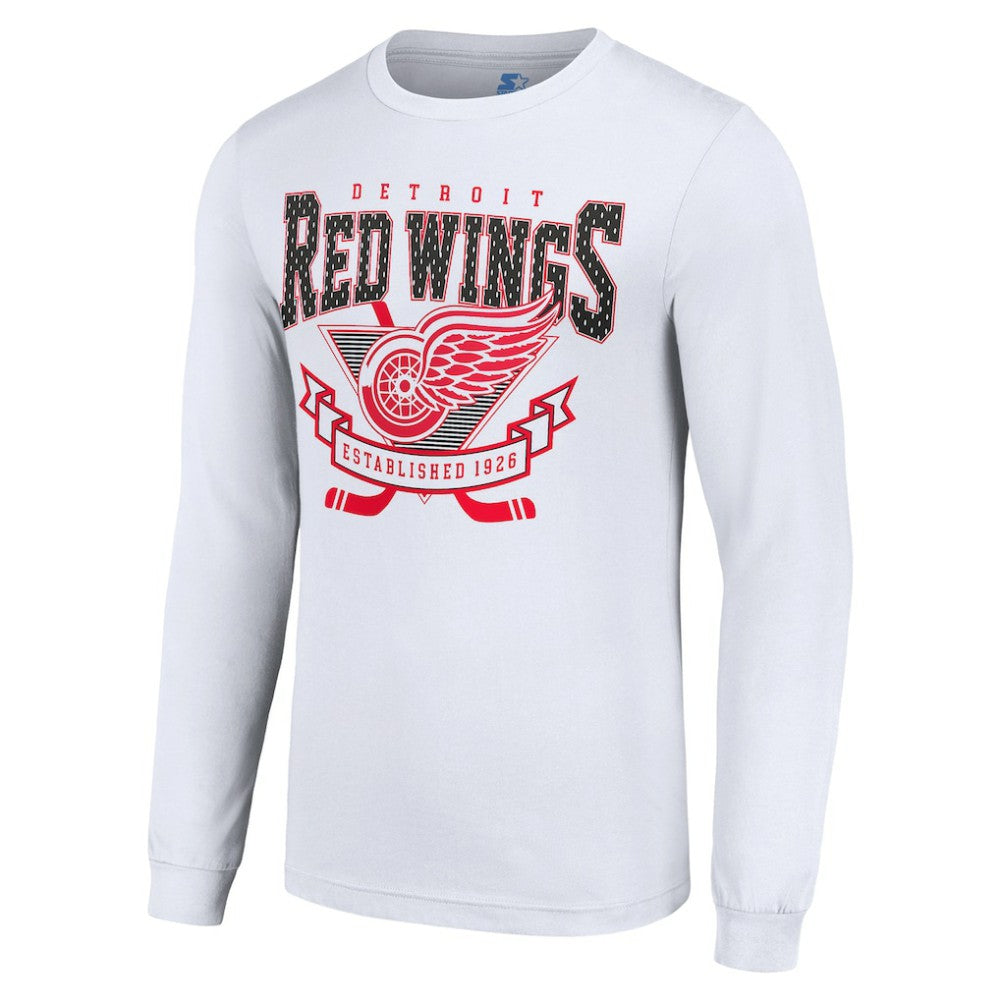 Detroit Red Wings Starter Team Logo Graphic Long Sleeve T-Shirt - White - NHL