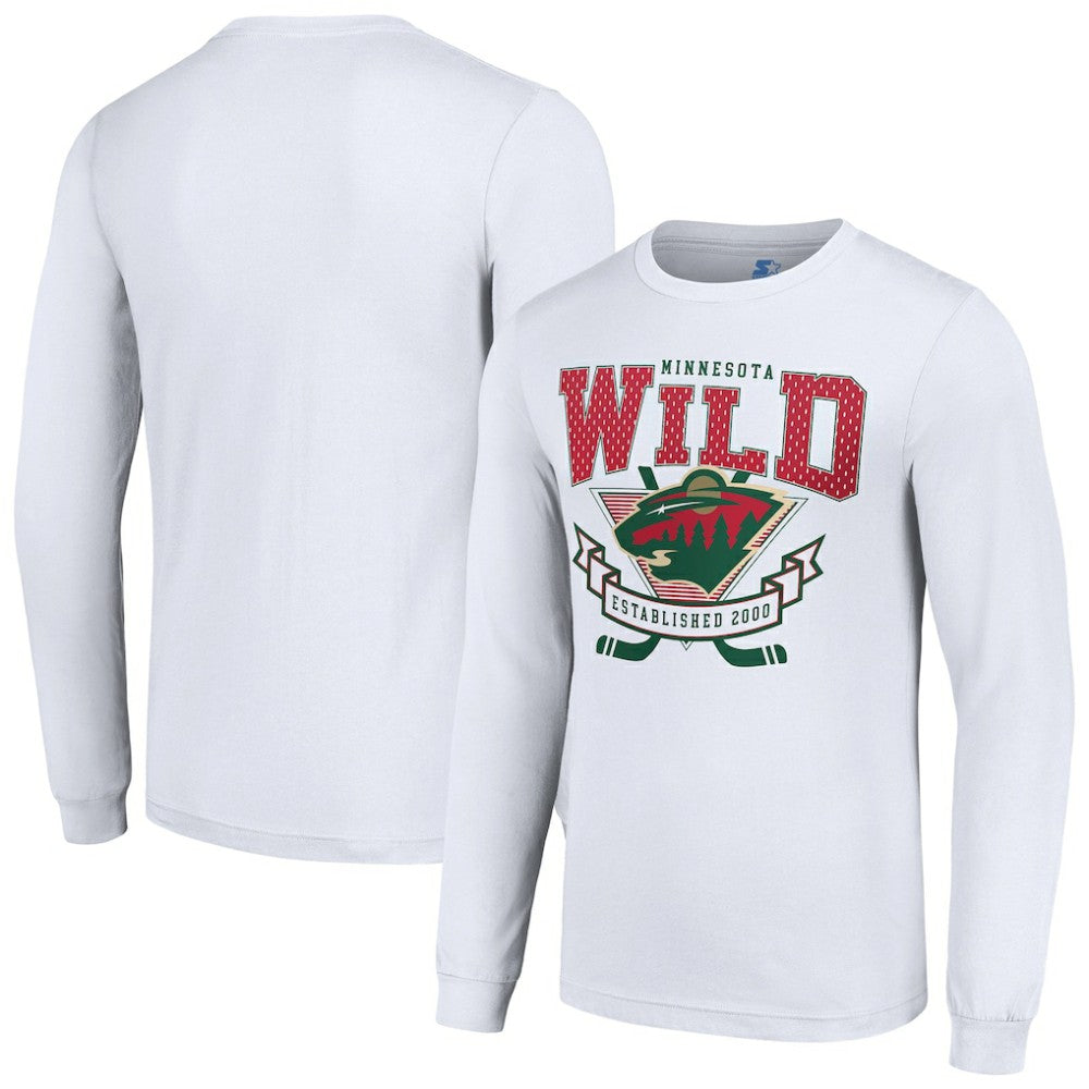 Minnesota Wild Starter Team Logo Graphic Long Sleeve T-Shirt - White - NHL