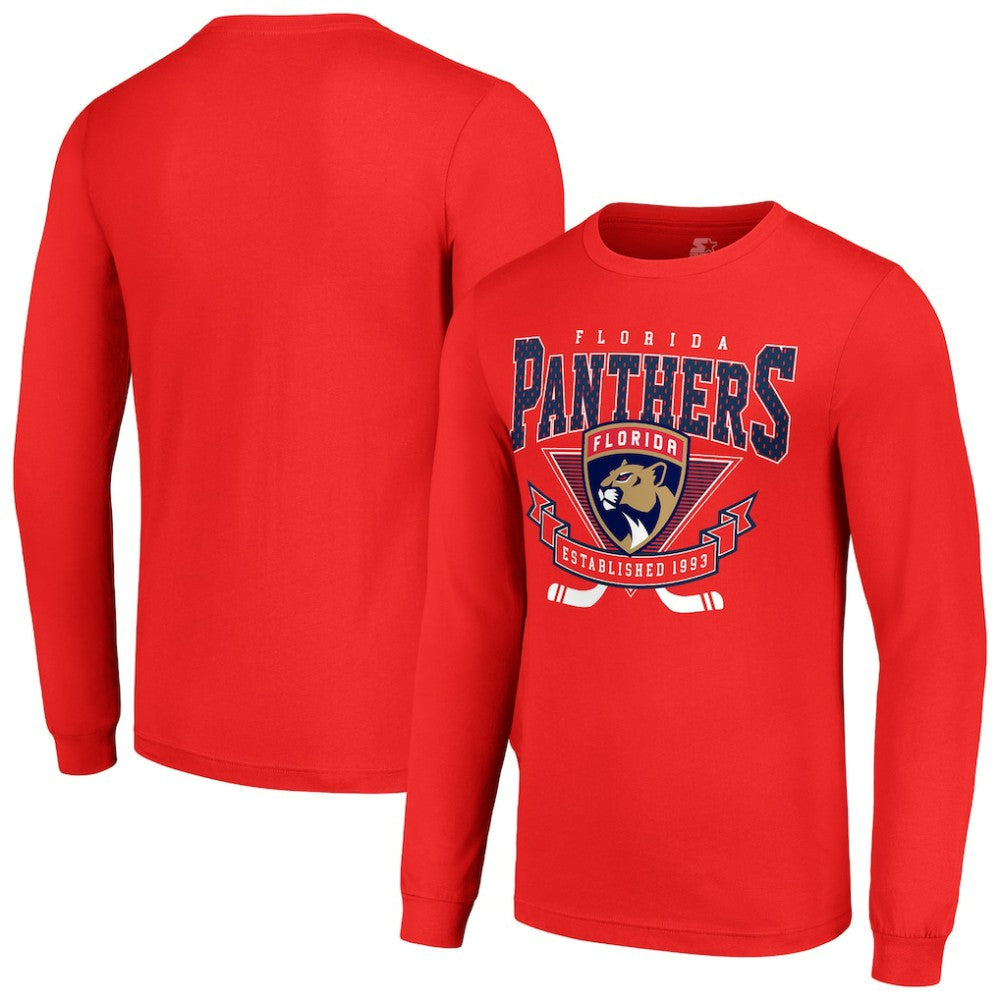 Florida Panthers Starter Team Logo Graphic Long Sleeve T-Shirt - Red - NHL