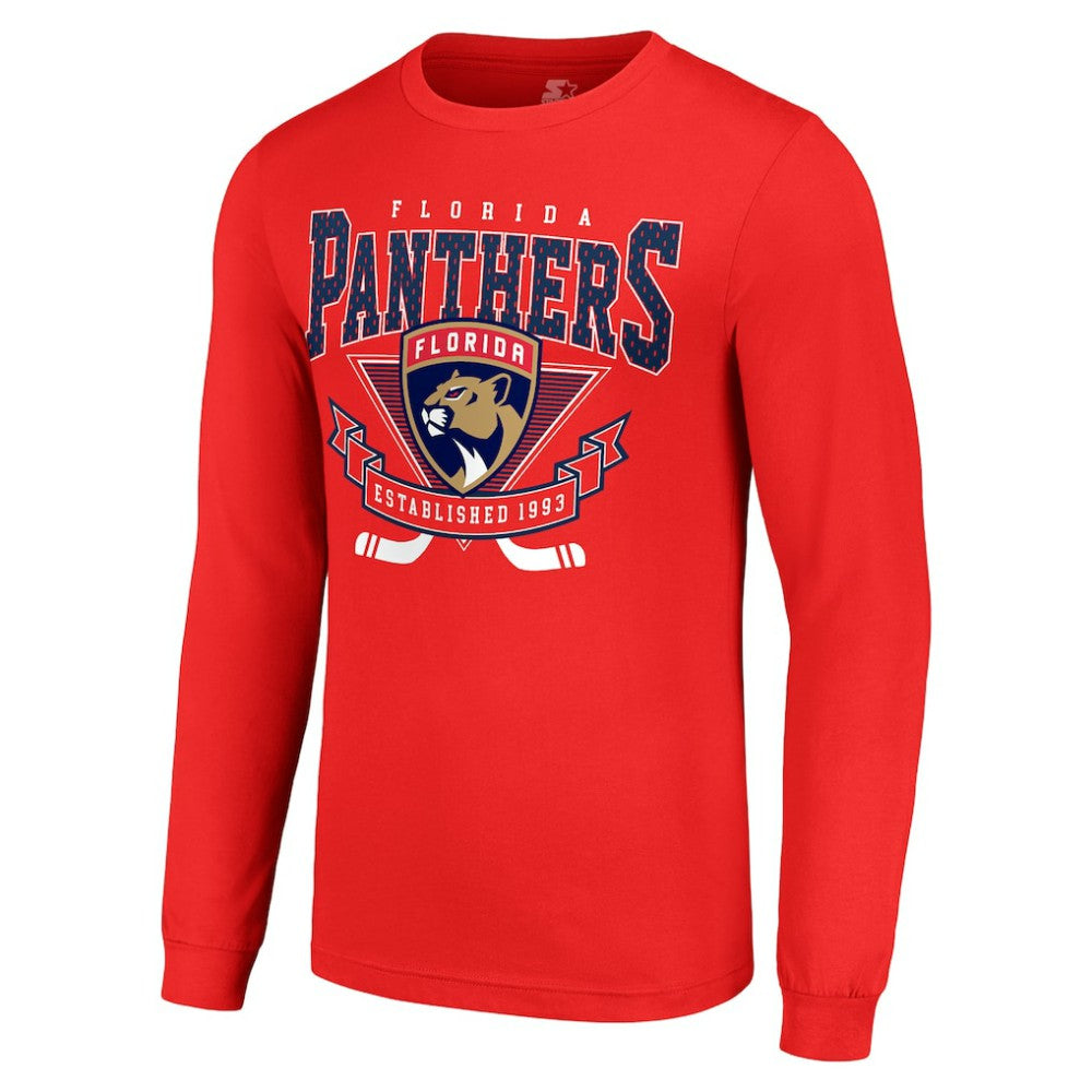 Florida Panthers Starter Team Logo Graphic Long Sleeve T-Shirt - Red - NHL