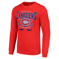 Montreal Canadiens Starter Team Logo Graphic Long Sleeve T-Shirt - Red - NHL
