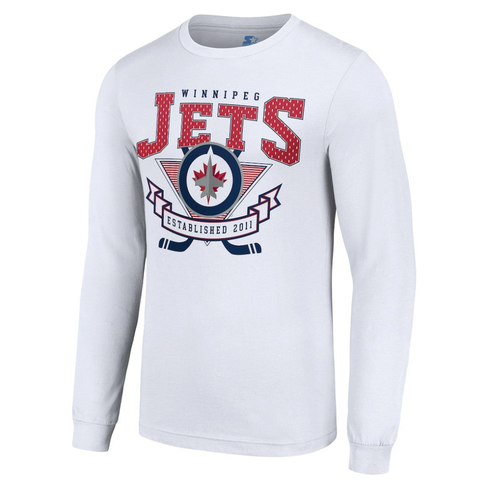 Winnipeg Jets Starter Team Logo Graphic Long Sleeve T-Shirt - White - NHL