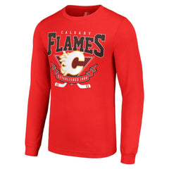 Calgary Flames Starter Team Logo Graphic Long Sleeve T-Shirt - Red - NHL
