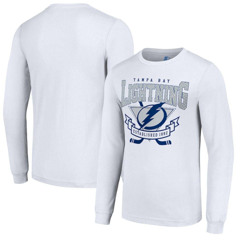 Tampa Bay Lightning Starter Team Logo Graphic Long Sleeve T-Shirt - White - NHL