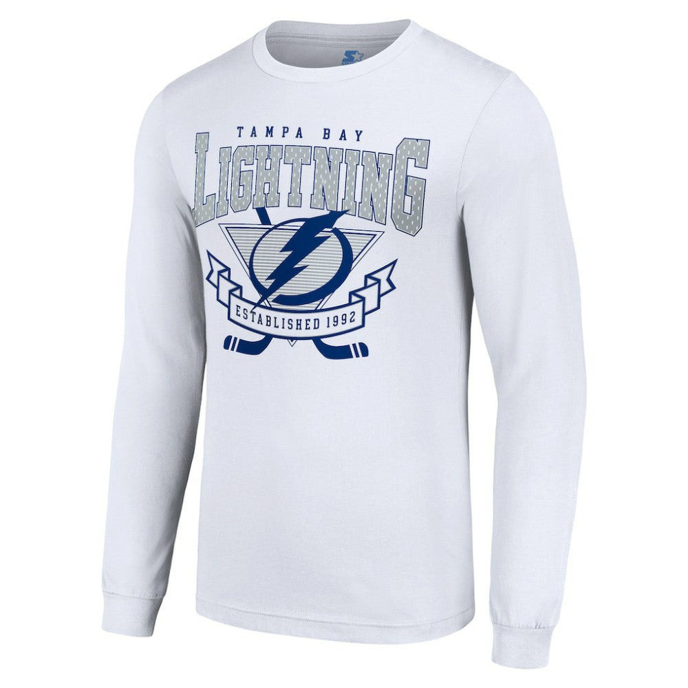 Tampa Bay Lightning Starter Team Logo Graphic Long Sleeve T-Shirt - White - NHL