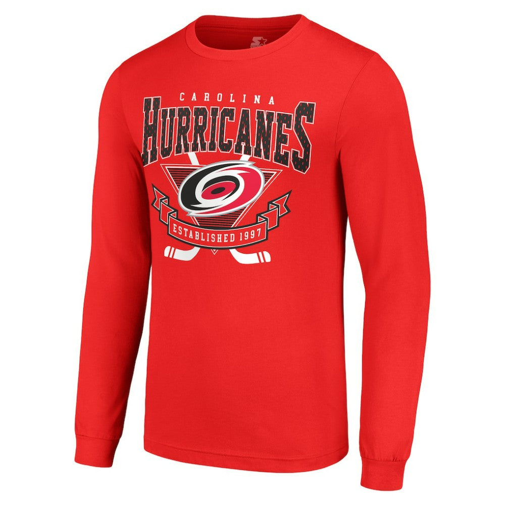 Carolina Hurricanes Starter Team Logo Graphic Long Sleeve T-Shirt - Red - NHL