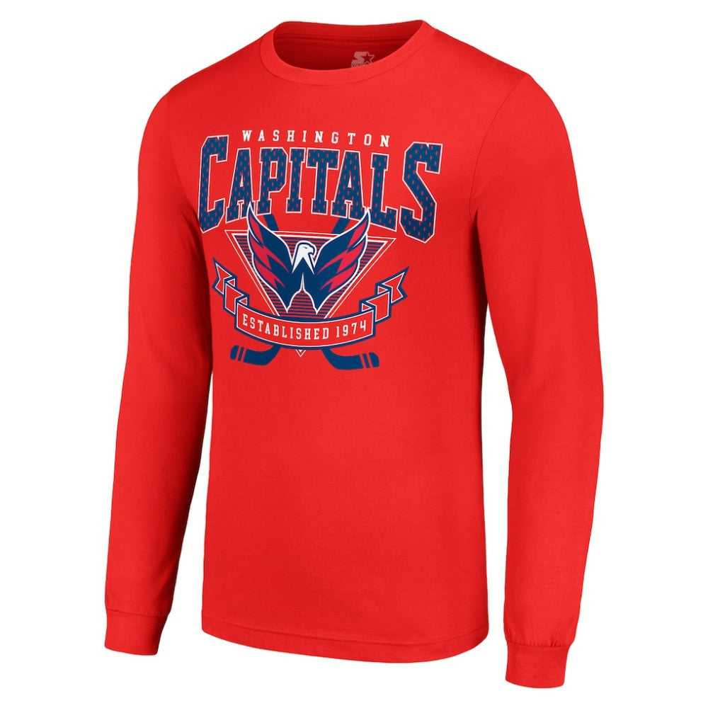 Washington Capitals Starter Team Logo Graphic Long Sleeve T-Shirt - Red - NHL