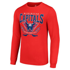 Washington Capitals Starter Team Logo Graphic Long Sleeve T-Shirt - Red - NHL