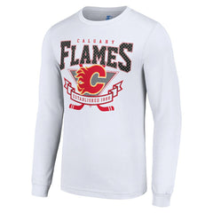 Calgary Flames Starter Team Logo Graphic Long Sleeve T-Shirt - White - NHL