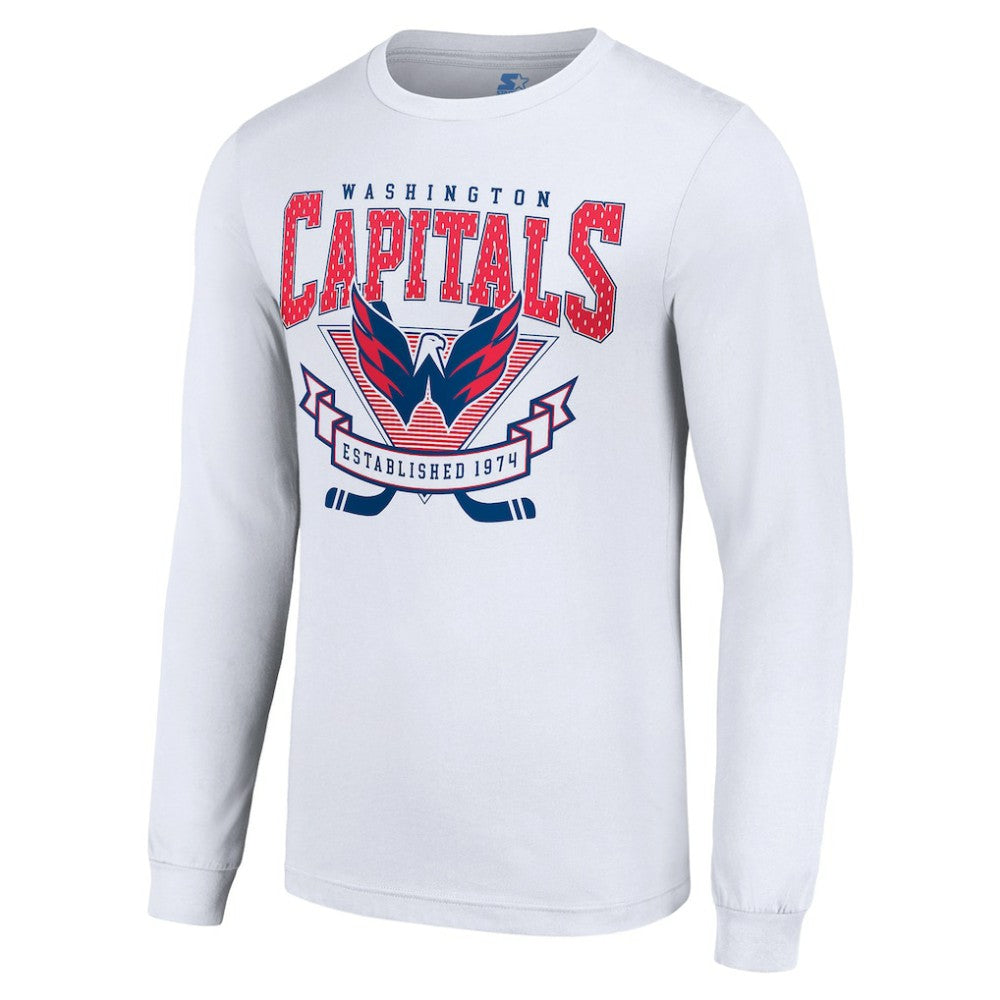 Washington Capitals Starter Team Logo Graphic Long Sleeve T-Shirt - White - NHL