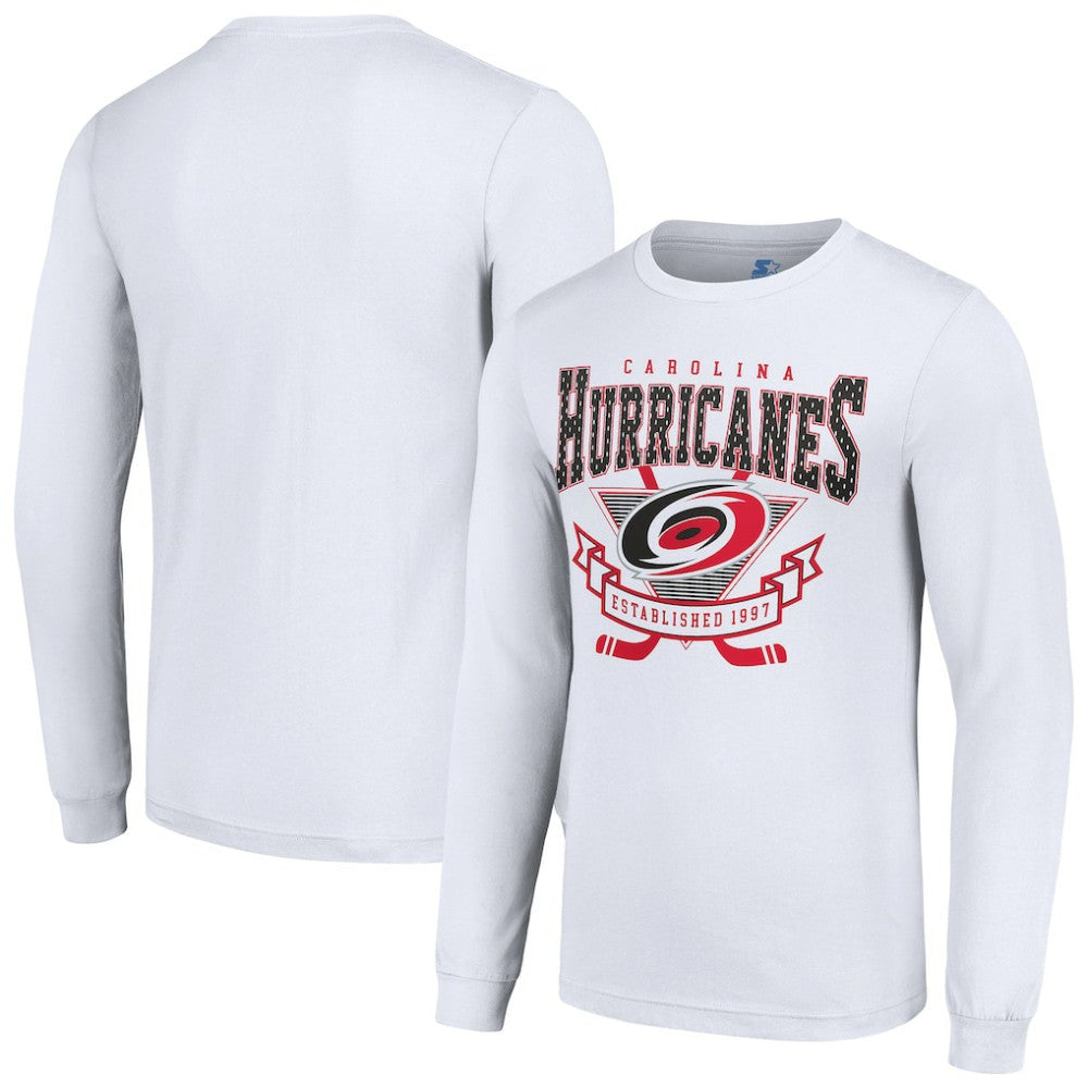 Carolina Hurricanes Starter Team Logo Graphic Long Sleeve T-Shirt - White - NHL