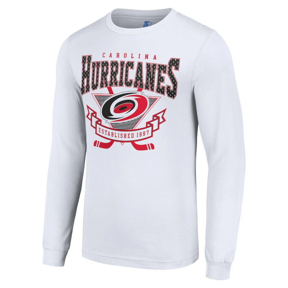 Carolina Hurricanes Starter Team Logo Graphic Long Sleeve T-Shirt - White - NHL