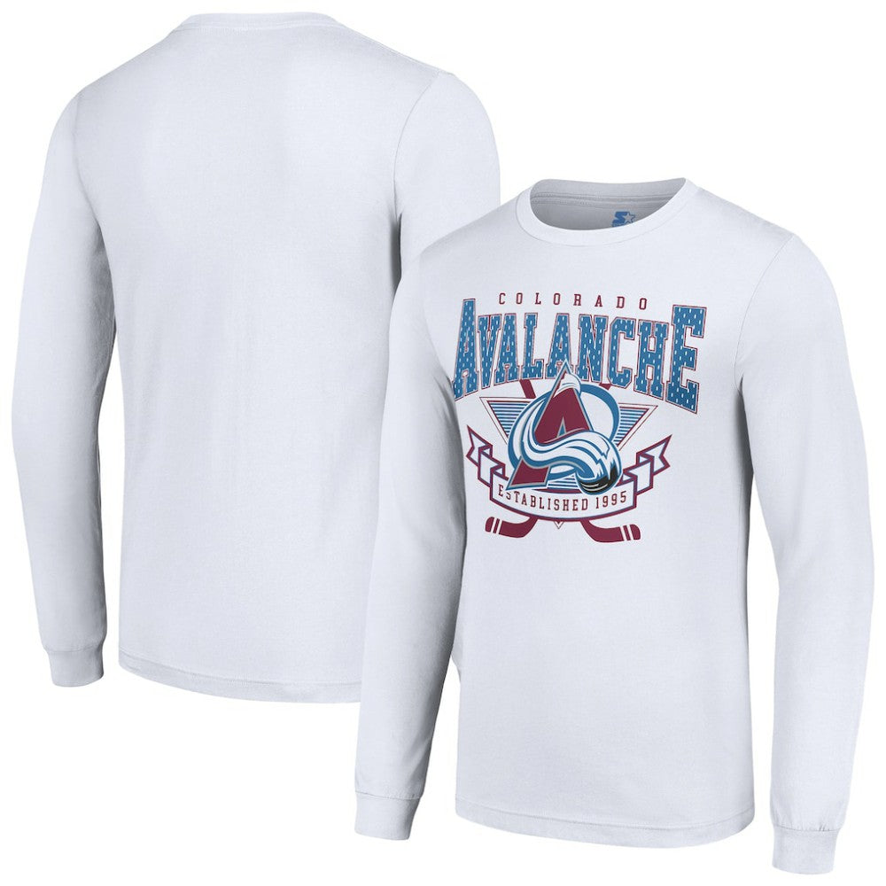 Colorado Avalanche Starter Team Logo Graphic Long Sleeve T-Shirt - White - NHL