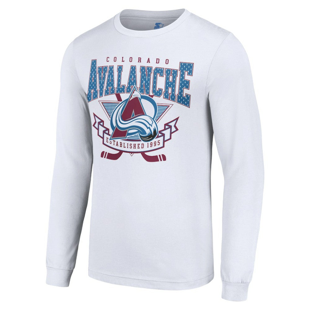 Colorado Avalanche Starter Team Logo Graphic Long Sleeve T-Shirt - White - NHL