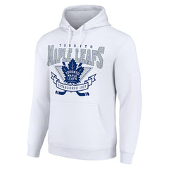 Toronto Maple Leafs Starter Team Logo Graphic Fleece Tri-Blend Pullover Hoodie - White - NHL