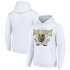 Vegas Golden Knights Starter Team Logo Graphic Fleece Tri-Blend Pullover Hoodie - White - NHL