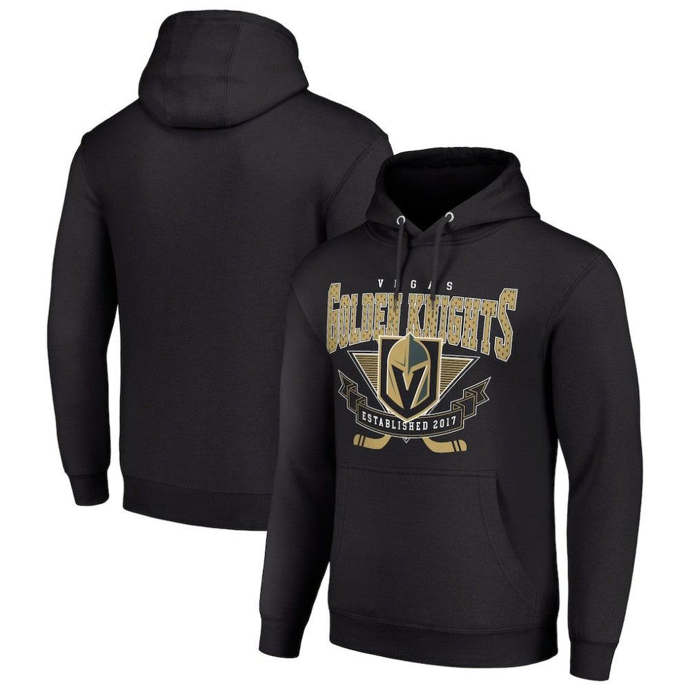 Vegas Golden Knights Starter Team Logo Graphic Fleece Tri-Blend Pullover Hoodie - Black - NHL