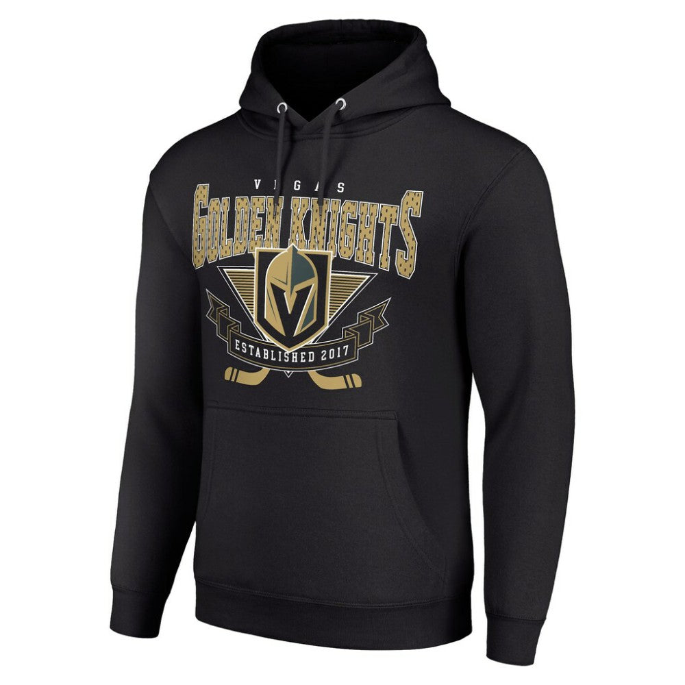 Vegas Golden Knights Starter Team Logo Graphic Fleece Tri-Blend Pullover Hoodie - Black - NHL