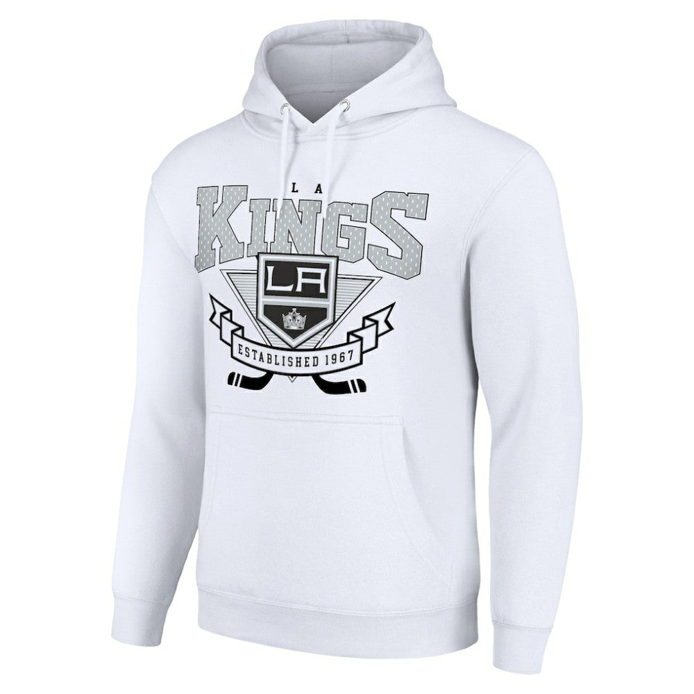 Los Angeles Kings Starter Team Logo Graphic Fleece Tri-Blend Pullover Hoodie - White - NHL