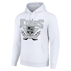 Los Angeles Kings Starter Team Logo Graphic Fleece Tri-Blend Pullover Hoodie - White - NHL