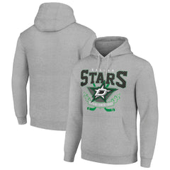 Dallas Stars Starter Team Logo Graphic Fleece Tri-Blend Pullover Hoodie - Heather Gray - NHL